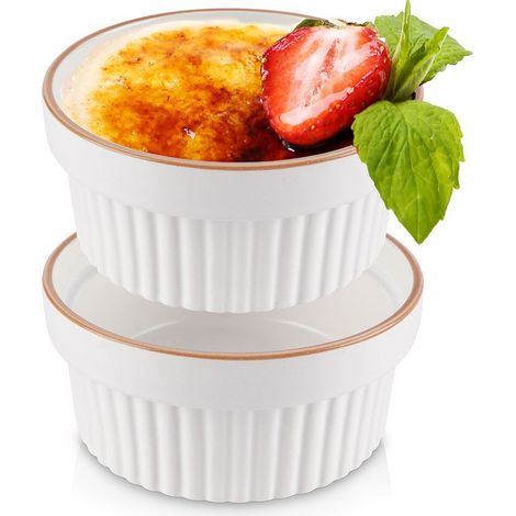 Cuencos de porcelana blanca para hornear, 11 cm, 275 ml, 2 unidades. (1/5)