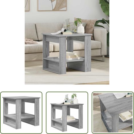 Table basse en bois d'ingénierie - Table basse Gris Sonoma 51 x 50 x 50 cm Bois d'ingénierie (1/5)