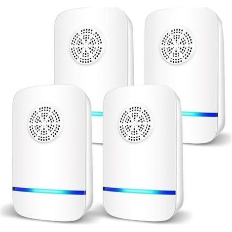 pair Répulsif Ultrasonique pour Souris 4 Pack,Anti-Rats,Silencieux,Non-Toxique, Efficace Contre Les Souris et Les Rats, sans Radiation Répulsif à Ultrasons Anti Rongeurs (1/4)