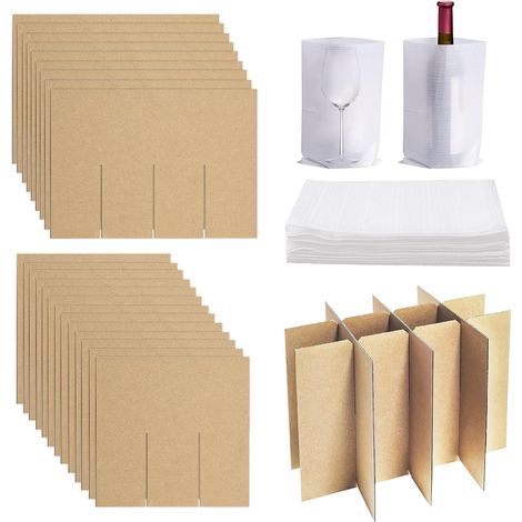 Pack of 20 Separators for Cardboard Glass Moving 48 Foam Bags (1/5)