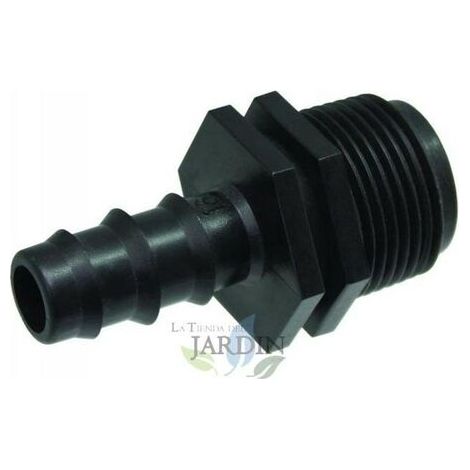 LAN Raccord fileté mâle 16 mm x 3/4", pour les systèmes arrosages et goutte à goutte