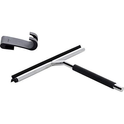 Blomus 68846, Tergivetro per doccia Lavea, 22 x 27 x 3,5 cm, Argento (1/3)