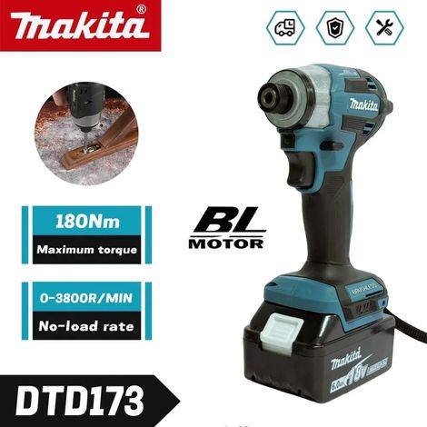 Makita DTD173 18V Akku-Schlagschrauber 180 Nm bürstenlos –inkl. Akku & Ladegerät (1/5)