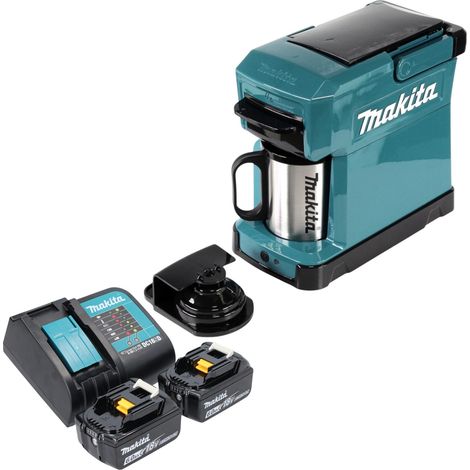 Makita DCM 501 SG2 Cafetière sans fil 12 V maxi / 18 V + 2x batterie 6,0 Ah + chargeur