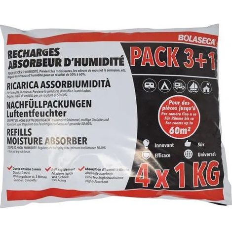 Recambio de absorbente de humedad 4 veces 1kg
