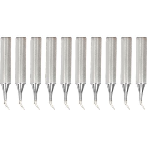 Lot de 10 embouts pour fer à souder universel chauffage interne type IS coudé en cuivre sans oxygène pour poste de soudage remplacement (1/5)