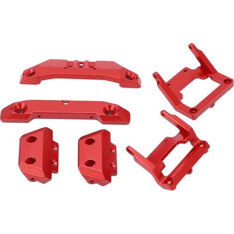 Ersatzstoßstangen vorne und hinten aus Aluminiumlegierung für Traxxas Latrax Teton 1/18 (rot) (1/5)