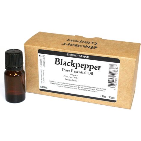 Étiquette sans marque d'huile essentielle de poivre noir de 10 ml- Vendu par 1