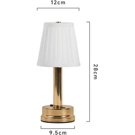 Lampada da tavolo wireless dorata, illuminazione tricolore, luce notturna portatile, luce per camera da letto, decorazione per ufficio, luce LED per bar (1/4)