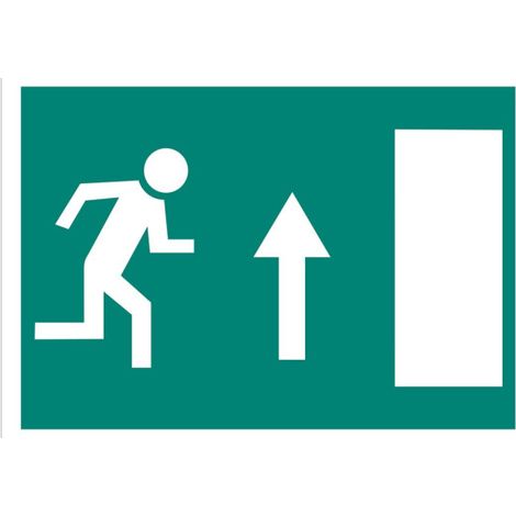 Señal de pictograma Salida emergencia hacia arriba                                                   Señal PVC luminiscente       210X148