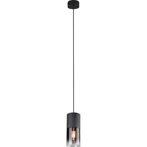 Lampada a sospensione Trio Robin nera vetro E27 Ø10 cm (1/4)