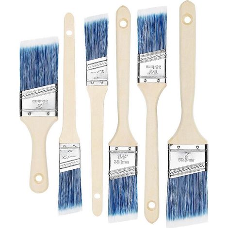 Pinceaux, manche en bois traité, pinceaux pour peintures murales (1/4)