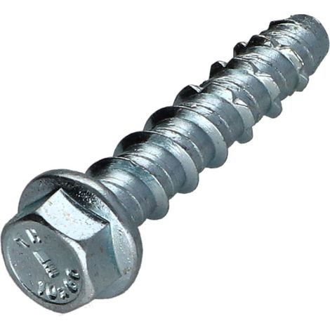Vis béton Tête hexagonale TH Embase collerette TORX T8 5X40 Acier zingué - 30 pièces