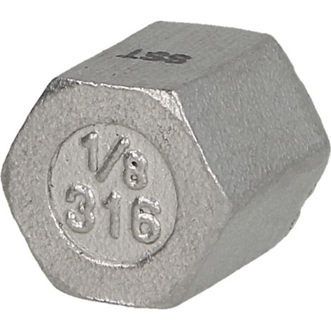 Capuchon en inox 1/8'' FF hexagonal