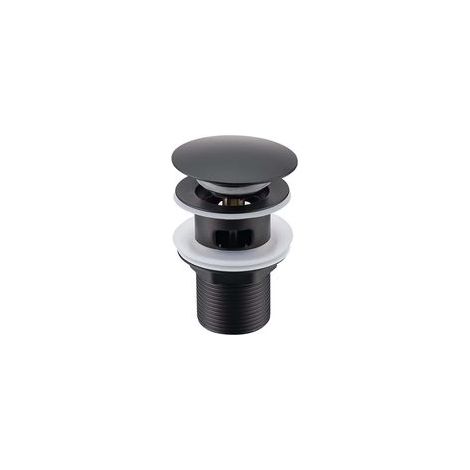 Bonde de Lavabo Noir avec TropPlein, Bonde de Lavabo Pop Up Noir Universelle, Bonde de Vidage avec TropPlein, Bonde de Vidange avec TropPlein, Bonde Pop Up Automatique pour Vasque a Poser, Bluedeer
