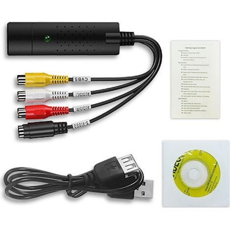 Convertidor de vídeo USB 2.0 de VHS a digital: grabación de audio y vídeo de alta calidad, compatible con NTSC, PAL y SECAM, software de edición incluido. (1/3)