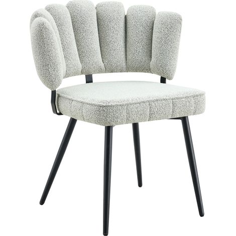 Conjunto de comedor con mesa redonda de 60 cm de MDF y 2 sillas grises HOMVRA (1/5)