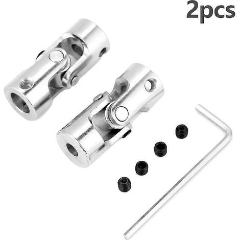 2 Stück Wellenkupplung Motorverbinder DIY Lenkung Länge 35 mm Außendurchmesser 14 mm Universalgelenk (68 mm)
