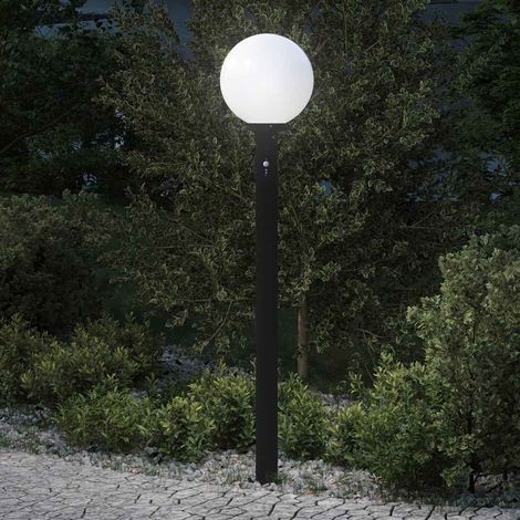 Lampada a paletto con sensore 120 cm Nera IP44 vidaXL