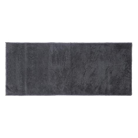 Tappeto 50x120 cm grigio, realizzato in microfibra di poliestere.