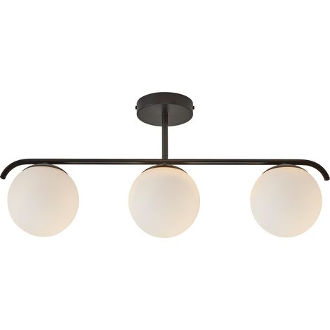 Suspension GRANT 3-Spot Verrerie Noir, H.29.23 - IP20 - E14 /Nordlux Intérieur (1/3)