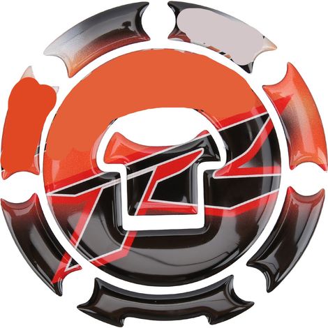 Kit autocollant réservoir moto réfléchissant pastille résine époxy pour Honda CBR1000RR Orange Noir (1/5)