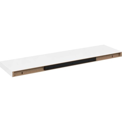 Maison Exclusive - Schweberegal Hochglanz-Weiß 90x23,5x3,8 cm MDF (1/5)