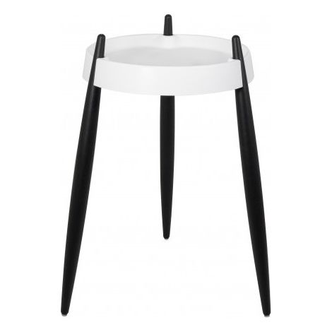 Zafferano Tavolino LIOLÀ h67cm Bianco - Frassino nero