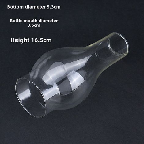 Abat-Jour En Verre Pour Lampe À Pétrole Rétro, Diamètre 5,3 cm, Teinte Ambrée, Verre Résistant À La Chaleur, Fixation (1/5)