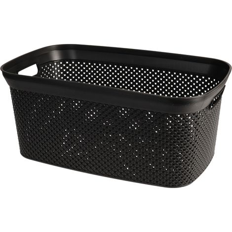 Wäschekorb fürs Badezimmer, schwarz, 35 l