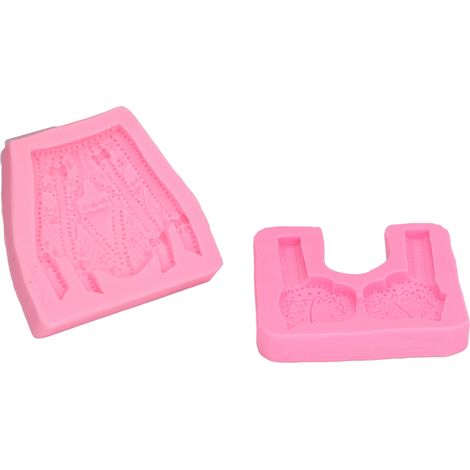Pinke Silikon-Bikiniform für selbstgemachte Kuchen und Pralinen (1/5)