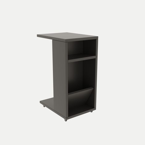 Table d'appoint en bois "Filinta" - 30 x 40 x 63 cm - Gris anthracite