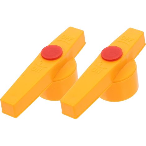 Levier de Vanne à Bille en Plastique Jaune pour Robinet 20-25mm (1/5)