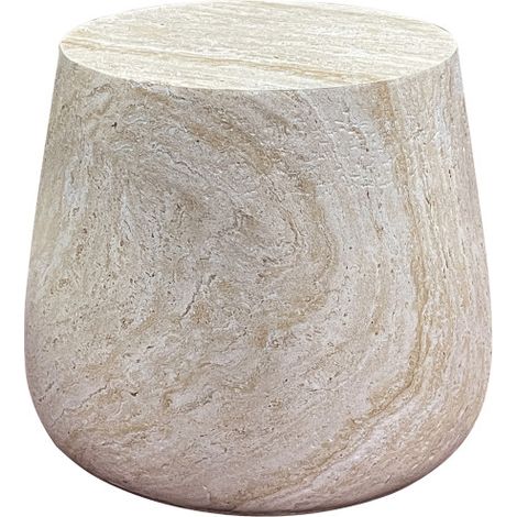 GRAN- Table d'appoint ton pierre en argile fibrée ø47.5 cm (1/4)