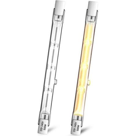 Ampoule Halogène R7s - 500 W - 118 mm - Blanc Chaud 2800 K - Dimmable - Lot de 2 (1/4)