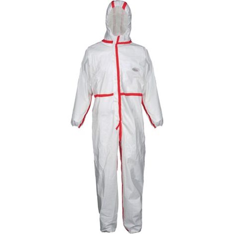ASATEX Schutzoverall CoverStar Plus® weiß / rot Größe XL - CS400/XL