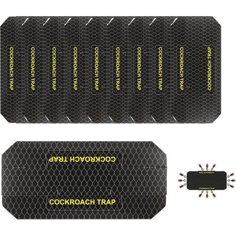 Trappole verdi per scarafaggi, confezione da 10. Trappole efficaci per scarafaggi, con piastre adesive senza sostanze chimiche, soluzione discreta e sicura per case, ristoranti e magazzini. (1/5)