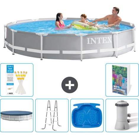 Prism Frame Pool Rund - 366x76 cm - 7-teilig S140