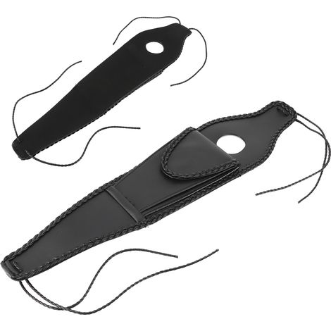 Bouchon de réservoir moto avec pochette en cuir PU, garniture de protection, compatible XL 883 1200 48, liseré en corde tressée, accessoire personnalisé (1/5)