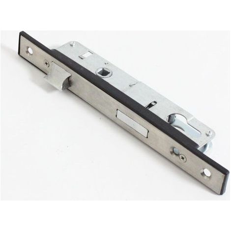 FENOPLASTICAKZQ – Serrure de portail en acier inoxydable – Têtière fine – Côté d'ouverture réversible DIN – Pour bois dur – Hauteur de gâche ajustable