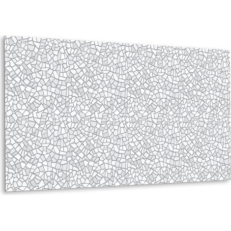 Panneau mural en vinyle autocollant - Lambris PVC - 100 cm x 50 cm - Mosaïque grise (1/5)