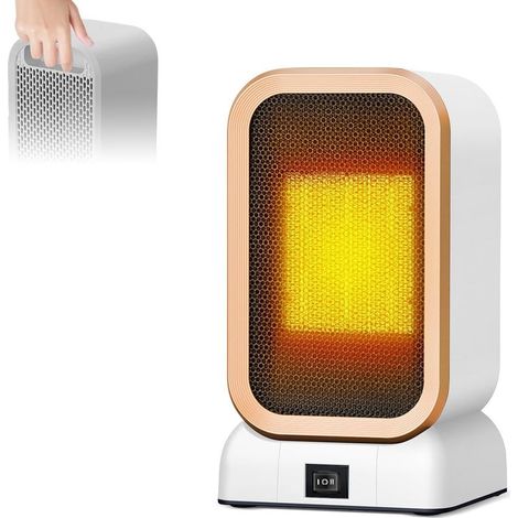Mini radiateur soufflant PTC 1000W, chauffage d'appoint économique, 2 modes, petit radiateur électrique (1/5)