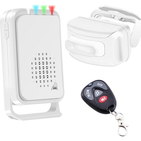 Détecteur de Mouvement pour l'extérieur avec télécommande, détecteur de Mouvement pour l'extérieur, étanche IP64, Transmission à 918 Pieds, pour garages, boîtes aux Lettres (1/5)