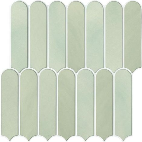 10 Pièces Credence Adhesive pour Cuisine, Mat Vert Citron, Carrelage Adhesif Mural, 30 x 30 cm, Carrelage Adhésif pour cuisine, salle de bain (1/4)