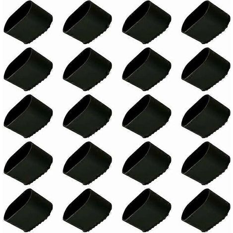 Embouts de pieds de chaise, lot de 20, protection pour pieds de chaise, protection de sol, embouts de pieds, pieds de chaise en plastique, protection de sol, embout de protection 40x20 mm pour chaise (1/5)