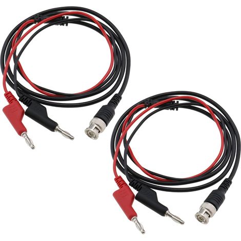 Pièces Connecteur BNC Q9 Vers Double Fiche Banane Câble Coaxial Longueur Totale 131,5 Cm Longueur de Câble 36 Cm pour Oscilloscopes Générateurs de Signaux Câble de Mesure D'oscilloscope (1/5)