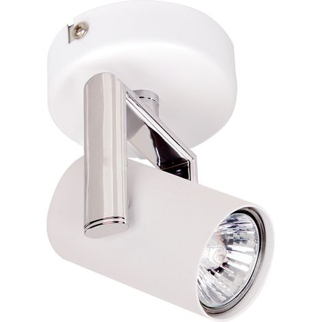 Faretto soffitto moderno bianco/cromo orientabile GU10 35W Italux