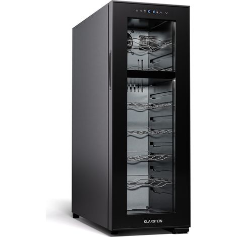 Klarstein Shiraz 18 Duo refrigerador de vino 2 zonas 53 L/18 botellas 5-18 °C Touch