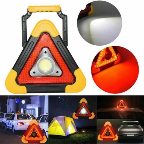 Triangle Securite Led - 1000 Lm - Fonction Clignotant Et Lumineux Fixe - Pour Route Et Urgence - 1 Unite (1/3)