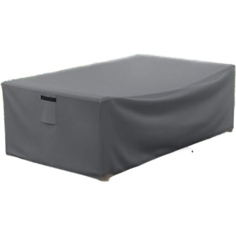 Housse pour meubles de jardin d'extérieur résistante aux intempéries et coupe-vent pour canapé en rotin, gris, 120 x 71 x 33 cm (1/5)